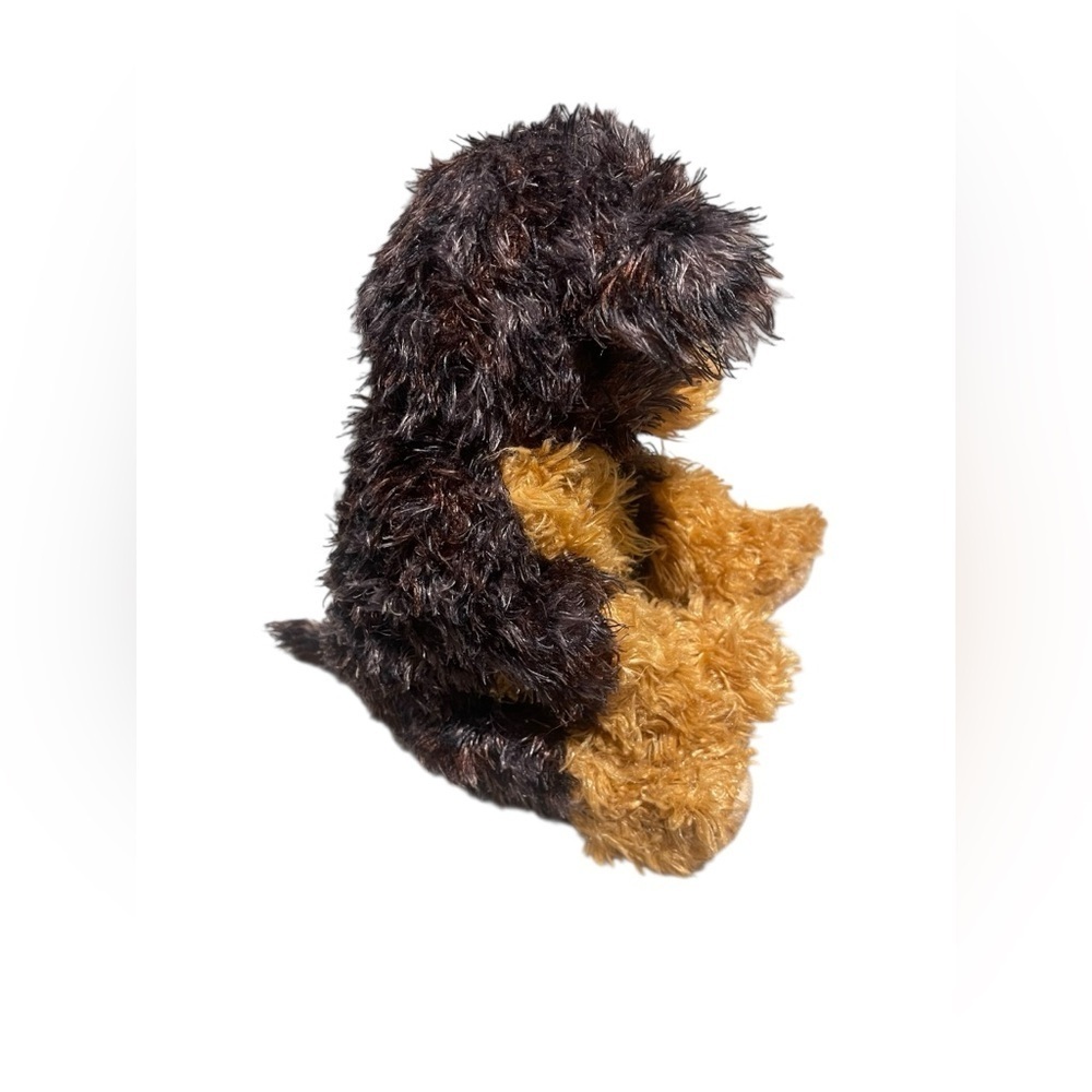 Ty Classic YAPPER Puppy Dog Black Brown Tan Fuzzy 8.5 Plush 2009 Beanie Buddy - Picture 4 of 5